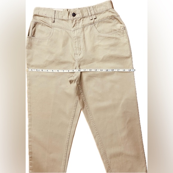 EUC Coca-Cola SZ 12 khaki pants, 4 pockets, tapered legs w/side zip at ankles - Picture 8 of 13